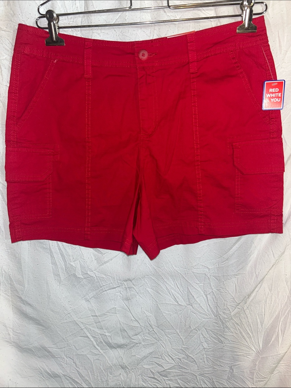 St. John's Bay Red Cargo Shorts
